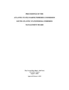 Stock assessment / National Marine Fisheries Service / Atlantic croaker / Fisheries management / Bycatch / Atlantic States Marine Fisheries Commission / Fisheries science / Fish / United States