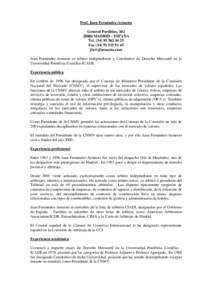 Juan Fernndez-Armesto es  abogado especializado en arbitraje internacional y Profesor Ordinario de Derecho Mercantil en la Universidad Pontificia Comillas-ICADE