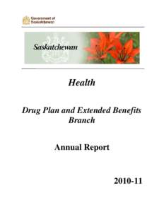Health Drug Plan and Extended Benefits Branch Annual Report[removed]