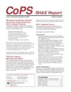 CoPS Newsletter (Vol. 1 No. 1)