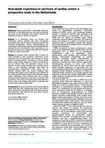 ARTICLES  Near-death experience in survivors of cardiac arrest: a