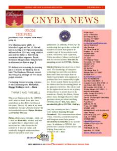 CENTRAL NEW YORK BLUEGRASS ASSOCIATION
  DECEMBER[removed]CNYBA NEWS