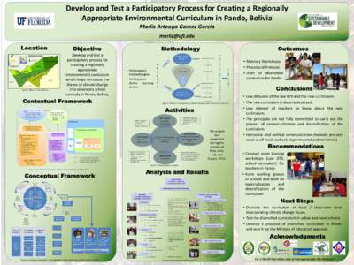 Develop and Test a Participatory Process for Creating a Regionally Appropriate Environmental Curriculum in Pando, Bolivia Marliz Arteaga Gomez Garcia  Location