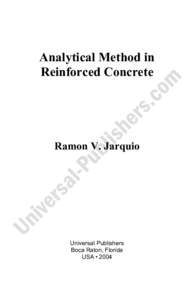 Analytical Method in Reinforced Concrete Ramon V. Jarquio  Universal Publishers