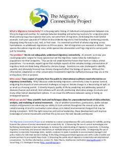 Microsoft Word - Migratory Connectivity Project Information Sheet .docx