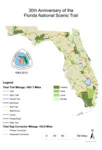 30th Anniversary of the Florida National Scenic Trail water R l ow