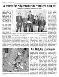 SUPER MITTWOCH  Seite 8 A2 Mittwoch, 25. Januar 2012 Leistung für Allgemeinwohl verdient Respekt Bürgerarbeit – Herzogenrath wählt innovativen Ansatz