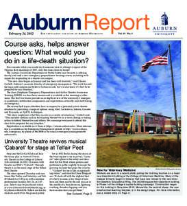 AuburnReport February 24, 2012 For  t h e f a c u l t y a n d s t a ff o f