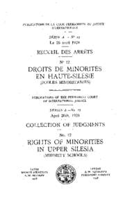 PUBLICATIONS DE LA COUR PERMANENTE DE JUSTICE INTERNATIONALE SÉRIE A - N o rg  Le 26 avril 1928