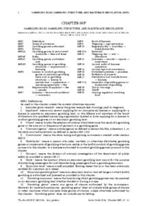 1  GAMBLING BOAT, GAMBLING STRUCTURE, AND RACETRACK REGULATION, §99F.1 CHAPTER 99F GAMBLING BOAT, GAMBLING STRUCTURE, AND RACETRACK REGULATION