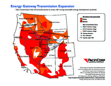 New transmission lines will provide access to areas with strong renewable energy development potential.  McNary Boardman  A