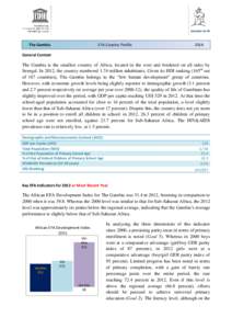 The Gambia  EFA Country Profile 2014