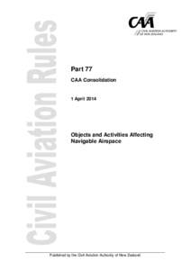 CAA Consolidation, Civil Aviation Rules, Part 77