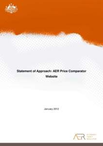 Statement of Approach - AER price comparator website - January 2012