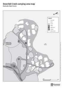 Downfall Creek camping area map