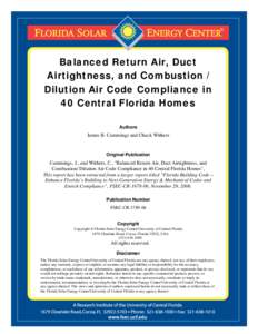 Microsoft Word - Balanced Return Air project report only to SNdoc