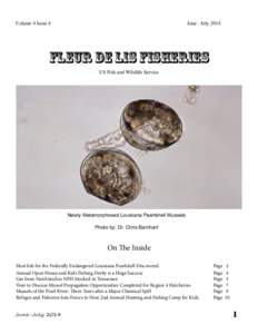Volume 4 Issue 4  June - July 2014 fleur de lis FISHERIES US Fish and Wildlife Service