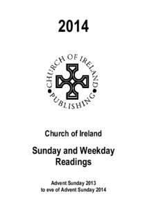 2014  Church of Ireland Sunday and Weekday Readings