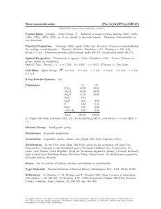 Natromontebrasite  (Na, Li)Al(PO4 )(OH, F)