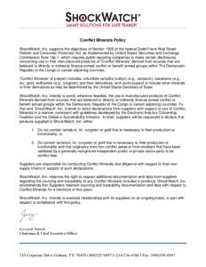 Microsoft Word - Conflict Minerals Policy rev[removed]