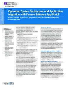 Operating System Deployment and Application Migration