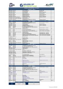 Timetable V11 - 6 hours of Silverstone 2015 as ofxls