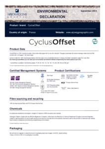 Microsoft PowerPoint - Environmental Declaration CyclusOffset.ppt [Mode de compatibilité]