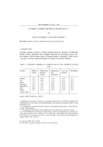 DE ECONOMIST 145, NO. 2, 1997  IS THERE A HIDDEN TECHNICAL POTENTIAL?*** BY HESSEL OOSTERBEEK* AND DINAND WEBBINK** Key words: allocation of talent, occupational choice and educational choice