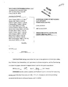 WILLIAMS CUKER BEREZOFSKY, LLC Woodland Falls Corporate Center 210 Lake Drive East, Suite 101 Cherry Hill, NJ[removed]Attorneys for Plaintiff