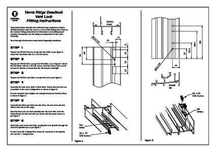 Yarra Ridge Deadlock Vent Lock Fitting instructions D9653 Head