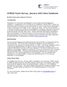 CIRCLE Youth Survey, January 2002 Data Codebook