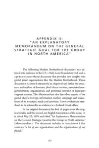 APPENDIX II: “AN EXPLANATORY MEMORANDUM ON THE GENERAL STRATEGIC GOAL FOR THE GROUP IN NORTH AMERICA”