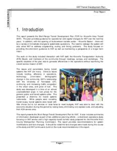 CORRADINO  KAT Transit Development Plan Final Report  1. Introduction