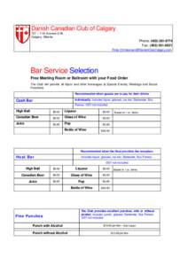 Microsoft Word - DCC Bar Service
