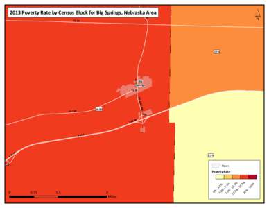 ´  Rd 2013 Poverty Rate by Census Block for Big Springs, Nebraska Area 7