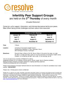 Infertility Peer Support Groups