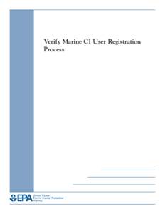 Verify Marine CI User Registration Process  (EPA-420-B[removed], August 2014)