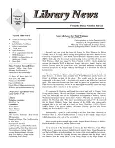 Dance notation / Dance research / Dance notators / Dance Notation Bureau / DNB Extension for Education and Research / Helen Tamiris / Laban Movement Analysis / Charles Weidman / Hanya Holm / Dance / Modern dance / National Museum of Dance Hall of Fame inductees