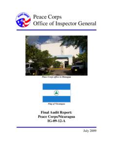 Peace Corps Office of Inspector General Peace Corps office in Managua  Flag of Nicaragua