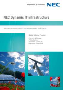 NEC Dynamic IT infrastructure Innovation and reliability for a performing Datacenter Global Solution Provider • Servers