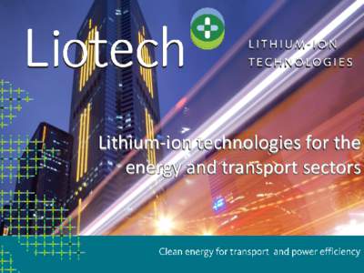 Lithium-ion technologies for the energy and transport sectors 2  ° ÷