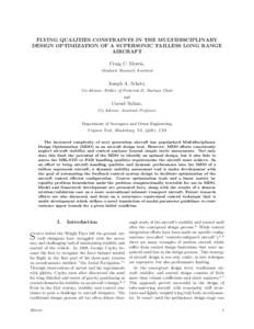 Mathematical optimization / Aerodynamics / Aerospace engineering / Engineering / Multidisciplinary design optimization / Stabilizer / Tailless aircraft / Stability / Aircraft / Control theory / Model aircraft / Flight dynamics