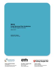 2015 Local Services Plan Guidelines for Mental Hygiene Services