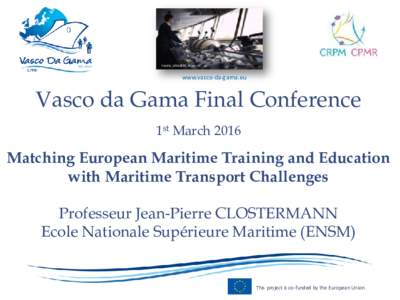 Vasco da Gama Training for Greener and Safer Maritime Transport (VDG: TGSMT)