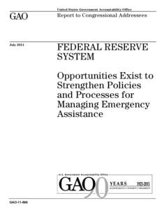 United States Government Accountability Office  GAO Report to Congressional Addressees