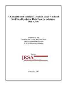 Homicide in Weed and Seed Sites