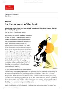 Monitor: In the moment of the heat | The Economist Technology Quarterly: