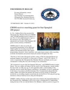 Microsoft Word - NEWS_CBMM_StarSpangled1812Grant.doc