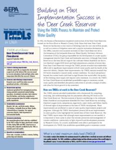 Total Maximum Daily Loads (TMDLs) at Work in Utah: Deer Creek Reservoir