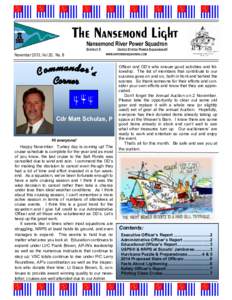 The Nansemond Light Nansemond River Power Squadron DISTRICT 5 November 2013, Vol 20, No. 8